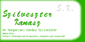 szilveszter kanasz business card