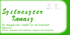 szilveszter kanasz business card